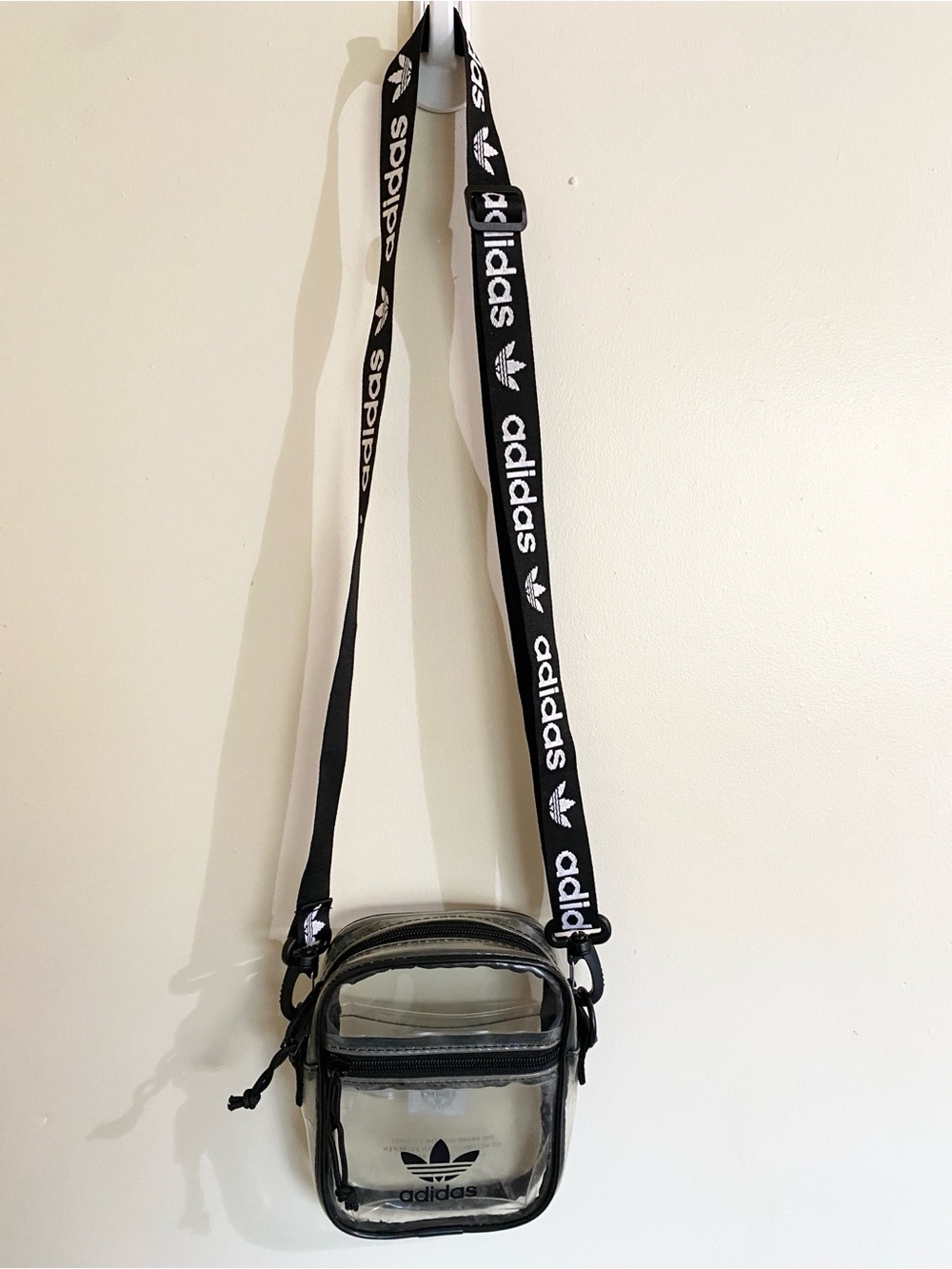 Adidas Originals Clear Mini Festival Crossbody in Black Trim - stadium bag - Picture 3 of 6